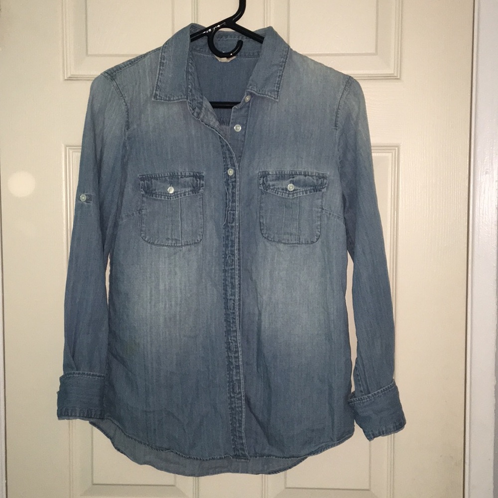 J.Crew Faded Denim Button Up